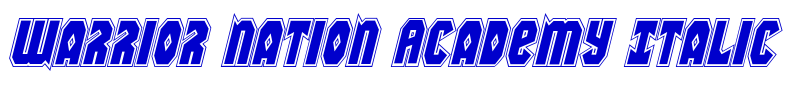 Warrior Nation Academy Italic font